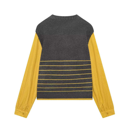 Damen Cardigan Elegant Kontrastfarben