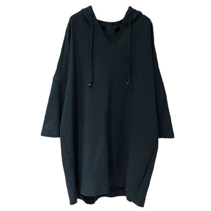 Damen Hoodie-Kleid Großzügig Kapuze Eveloria