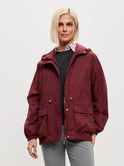 Damen Funktionsjacke mit Kapuze und verstellbarem Bund Eveloria