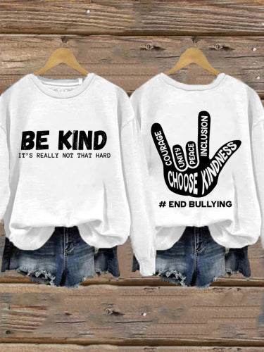 Damen Sweatshirt Positives Motiv Handbemalt Eveloria