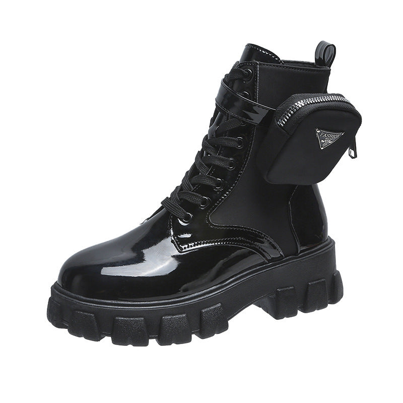 Damen Stiefel Heidi-Mode mit Taschen-Option und auffälliger Sohle