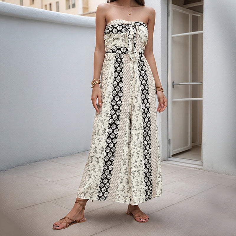 Damen Maxi-Kleid Elastisch Floralmuster Eveloria