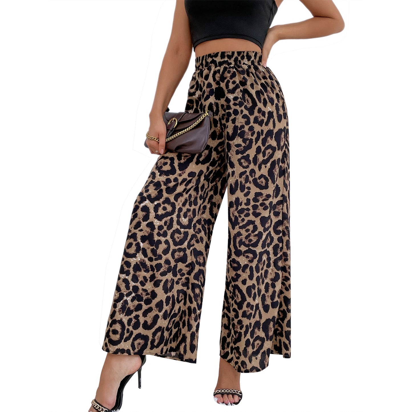 Damen Leoparden-Haremshose Elastisch Weite Eveloria
