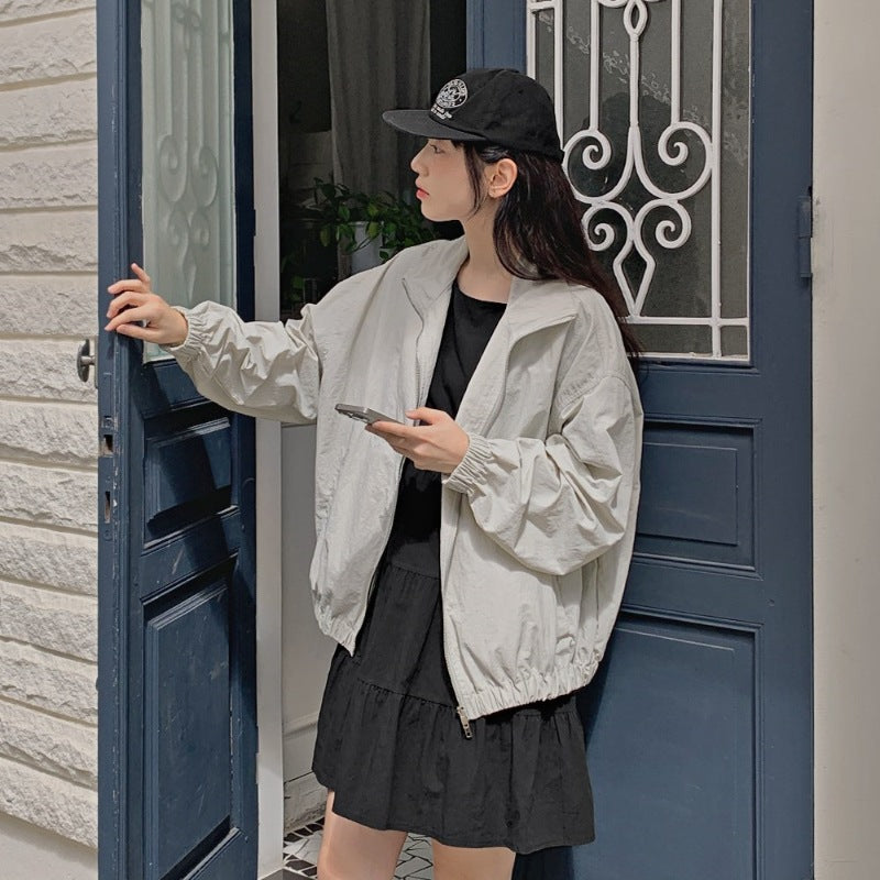 Damen Sportjacke Leichtes Material Elastische Bündchen Eveloria
