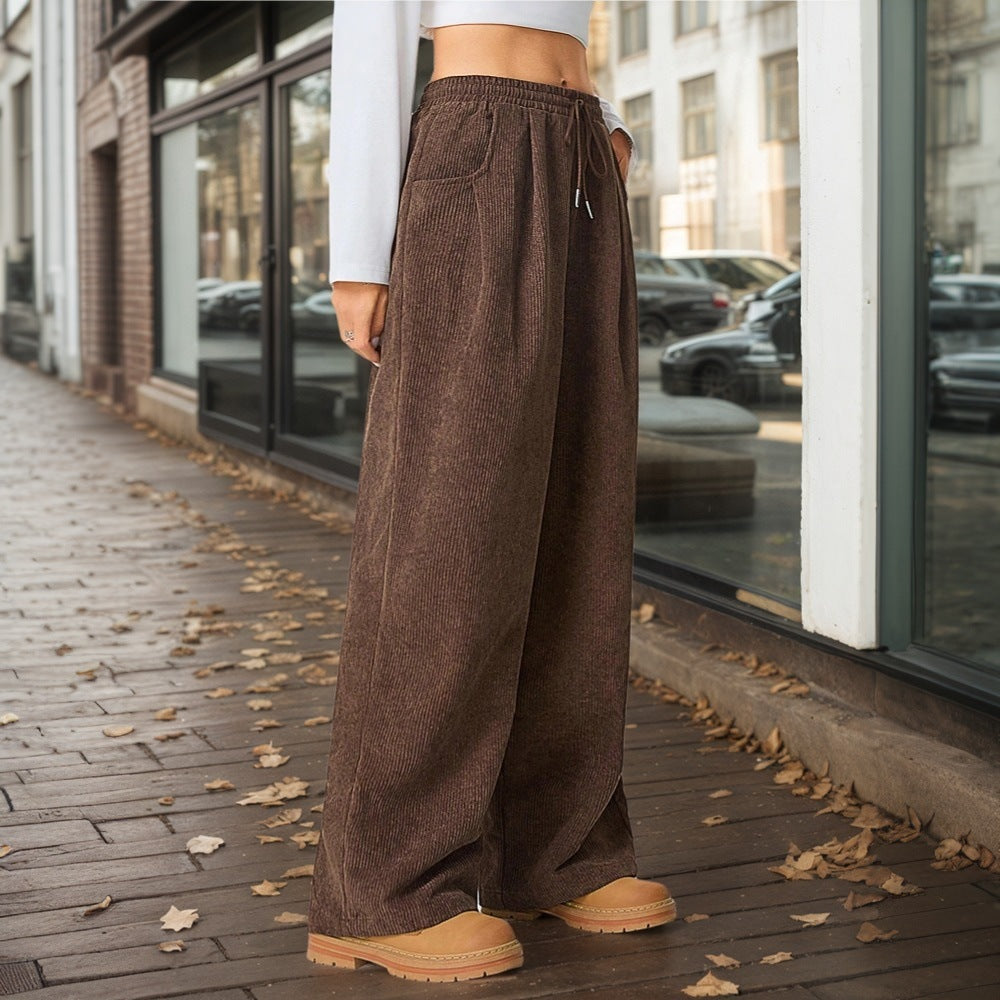 Damen Cordhose Elastischer Bund Praktische Taschen Eveloria