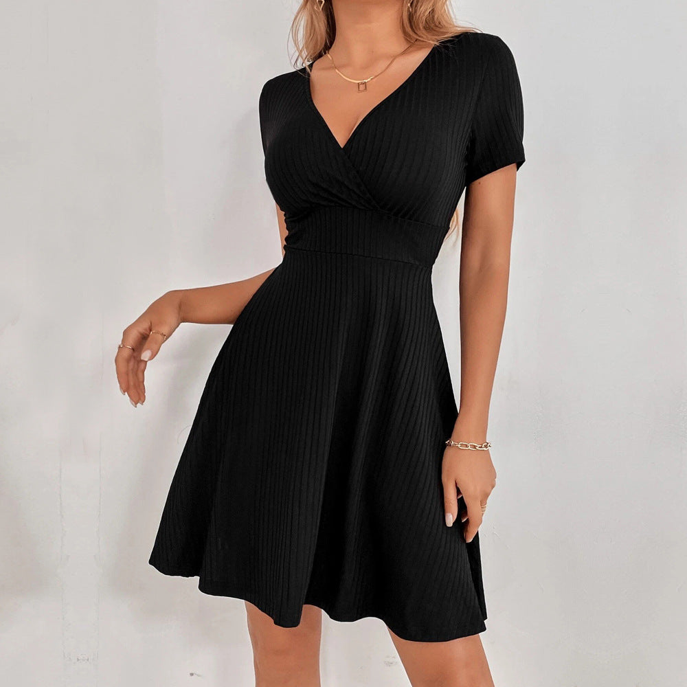 Damen Kleid Offener Rücken Schleife Eveloria