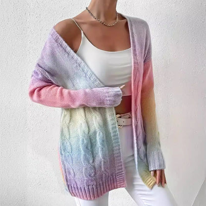 Damen Strickjacke Farbverlauf Eveloria