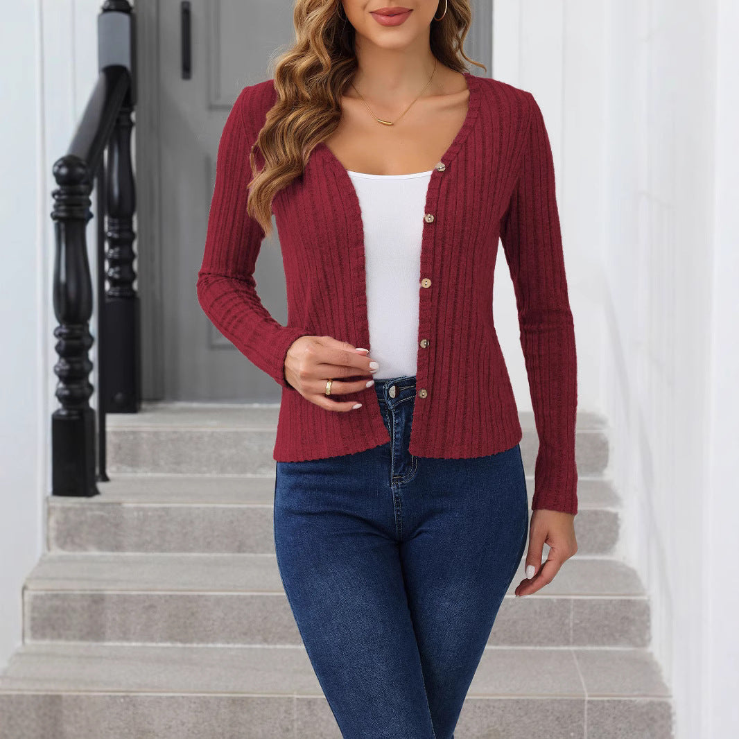 Damen Strickjacke Rippdesign Eveloria