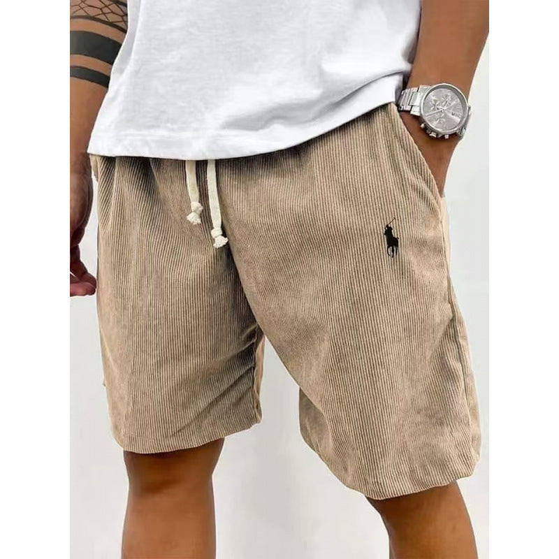 Herren Freizeithose Baumwoll-Mix Gummizug Schwarz - Eveloria