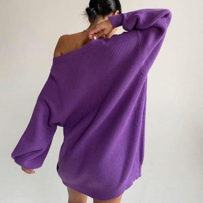 Damen Oversized Strickcardigan mit Dekorativen Knöpfen Beige