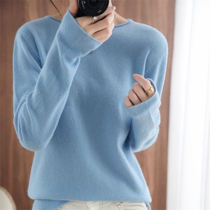 Damen Pullover Weich V-Ausschnitt Eveloria