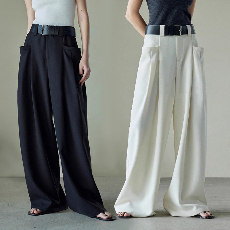Damen Palazzo-Hose Weit Elegant Schwarz Eveloria - Eveloria