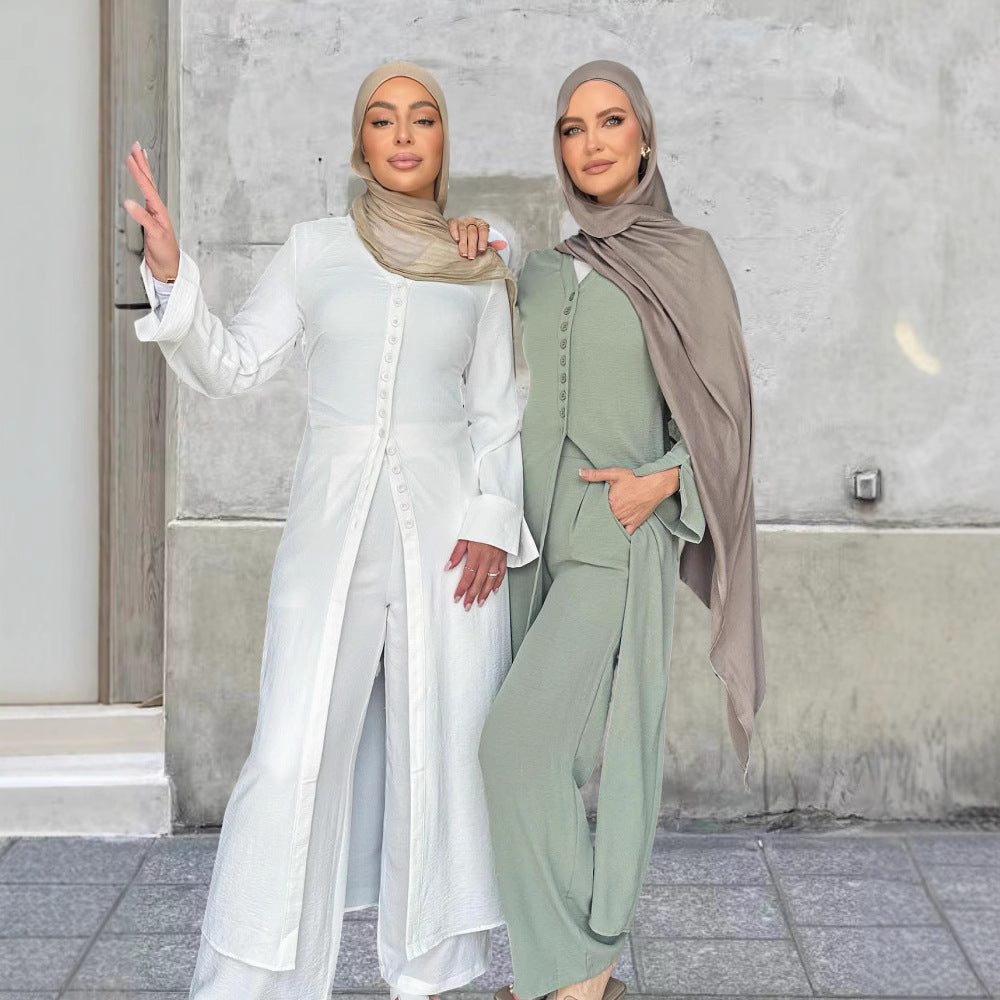 Damen Jumpsuit Elegantes Knopfdesign Weites Bein Eveloria