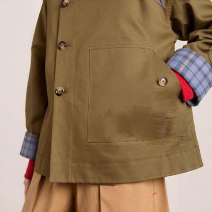 Damen Trenchcoat Modisch mit Kragen und Taschen Eveloria