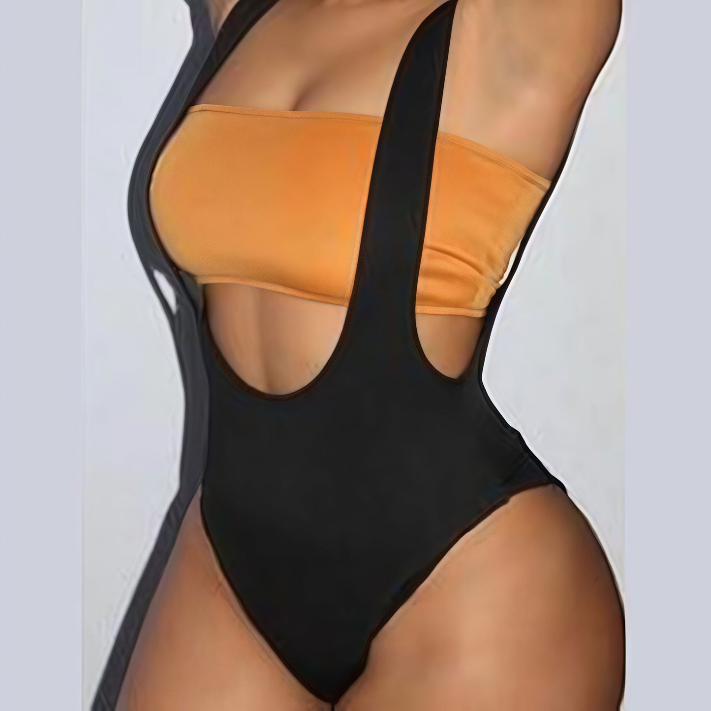 Damen Badeanzug Cut-Out-Design Verstellbare Träger Eveloria