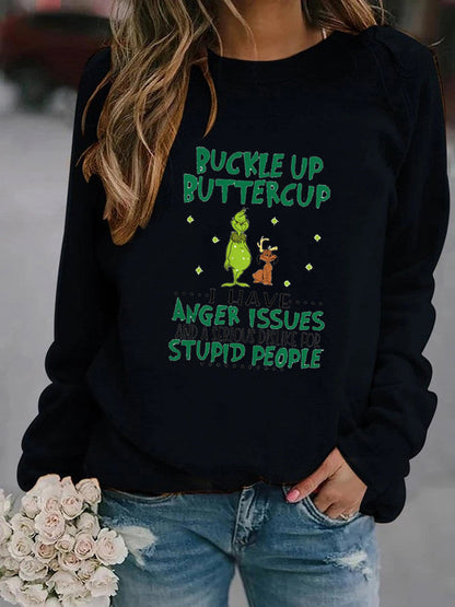 Damen Sweatshirt Humorvolles Design Weich