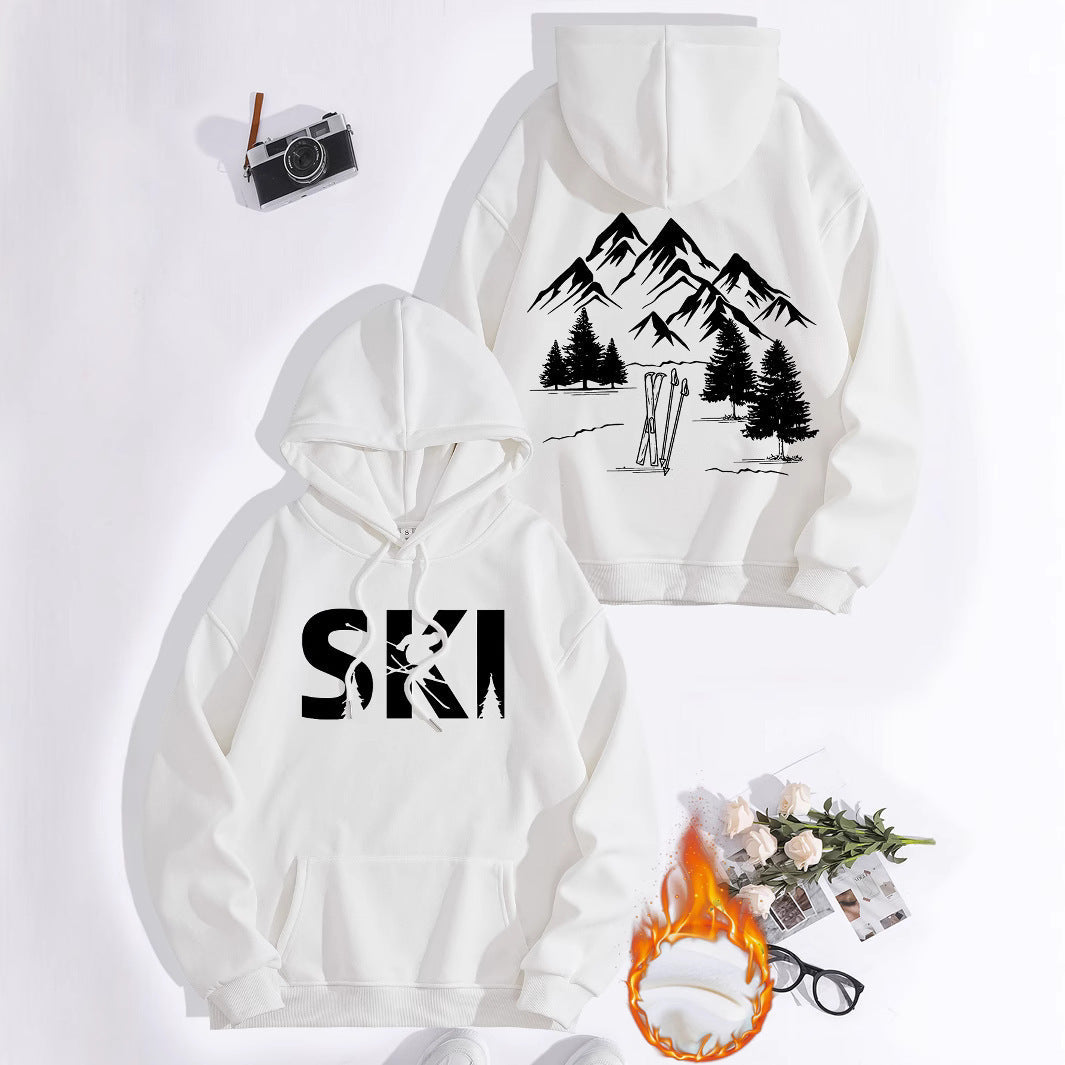 Damen Kapuzenpullover Ski-Design Gemütlich Eveloria