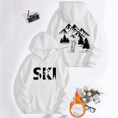 Damen Kapuzenpullover Ski-Design Gemütlich Eveloria