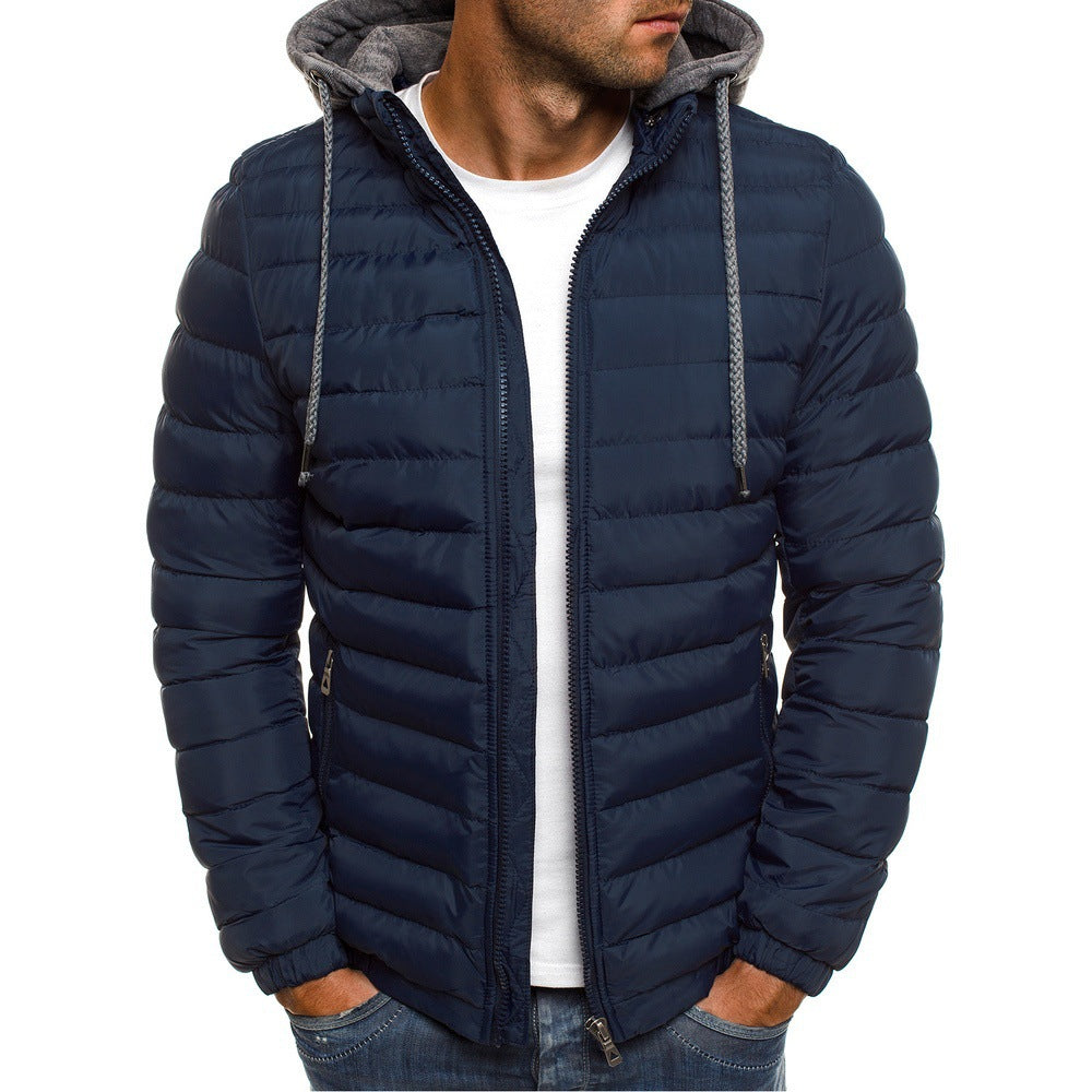 Herren Übergangsjacke Gesteppt Kapuze Sportlich Eveloria