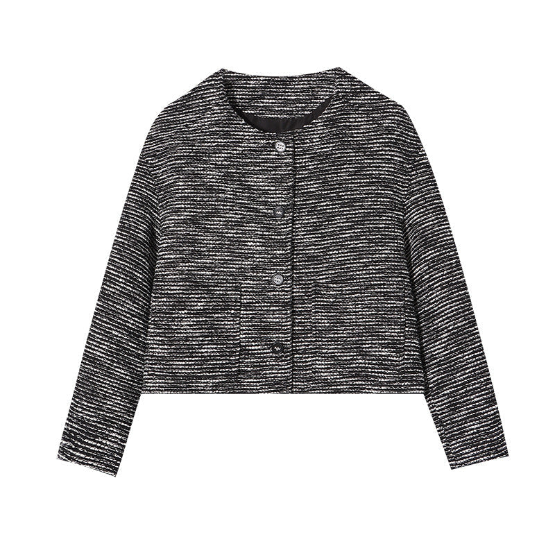Damen Jacke Eveloria Feine Textur Knöpfe