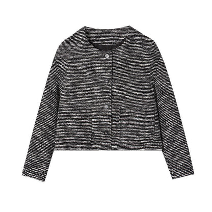 Damen Jacke Eveloria Feine Textur Knöpfe