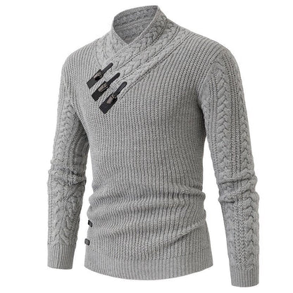 Herren Strickpullover Elegantes Zopfmuster Bequem