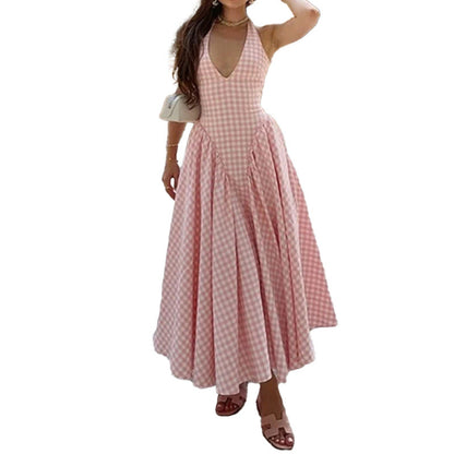 Damen Maxikleid V-Ausschnitt Schwingrock Eveloria