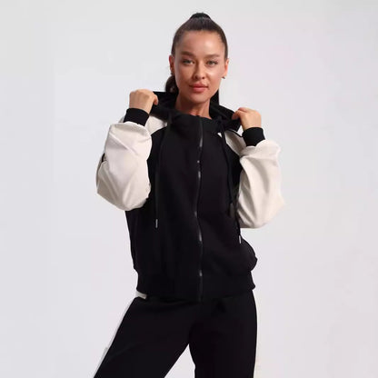 Damen Sportanzug Kapuzenpullover Nagelstreifen