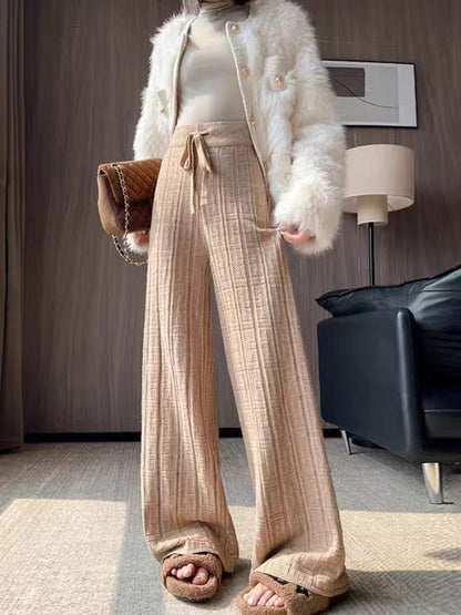 Damen Sommerhose elastisch Streifenmuster