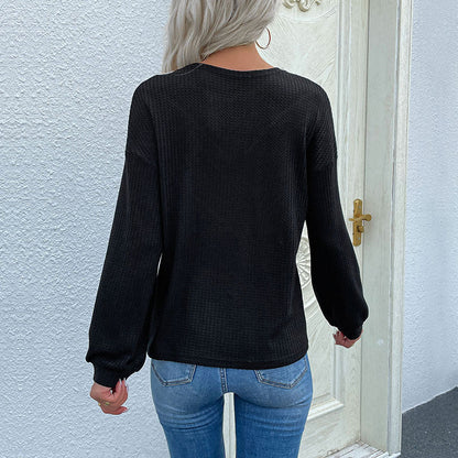 Damen Pullover Spitzenakzent Strukturiert Eveloria