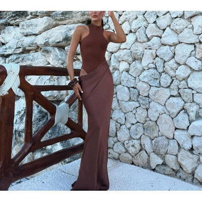 Damen Maxi-Rock Hohem Schlitz Eleganter Schnitt Eveloria