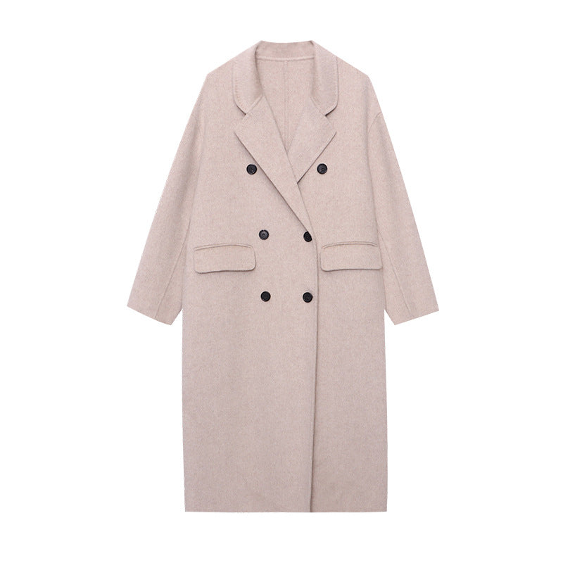Damen Wollmantel Doppelreihig Oversized Eveloria