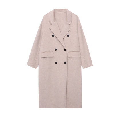 Damen Wollmantel Doppelreihig Oversized Eveloria