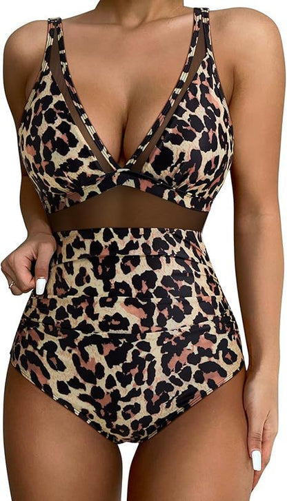 Eveloria Damen Einteiliger Badeanzug Hohe Taille