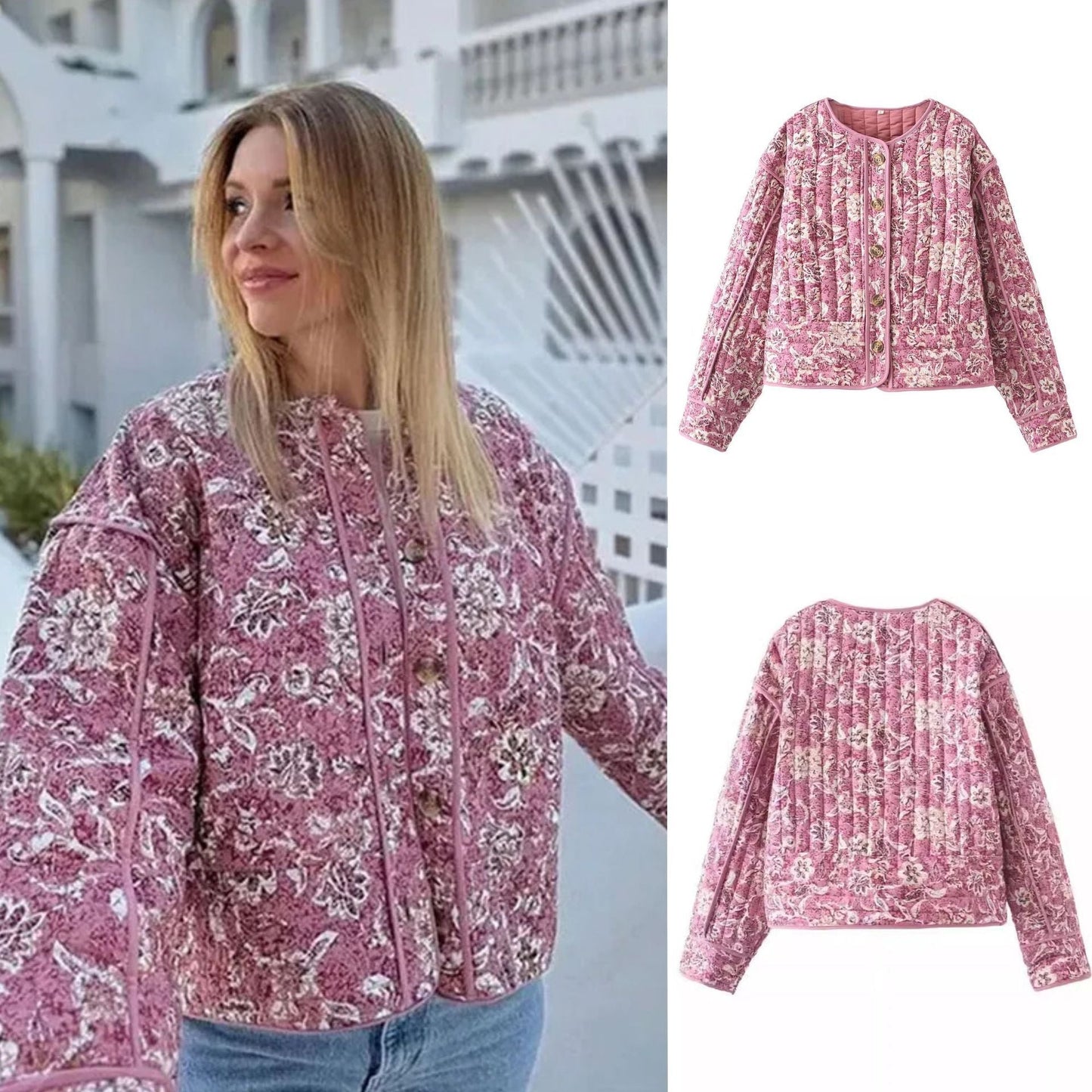 Damen Steppjacke Bedruckt Eveloria - Eveloria