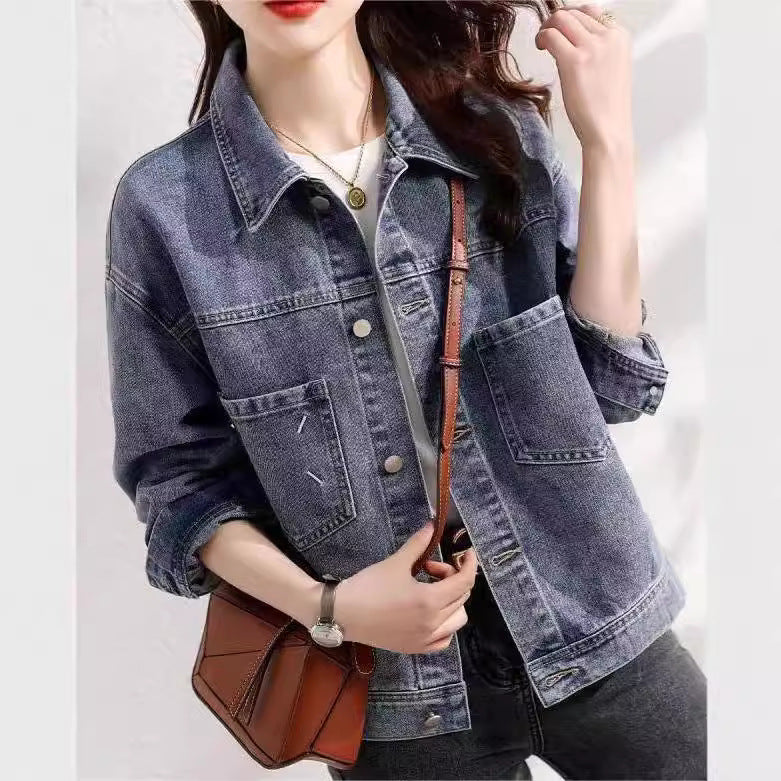 Damen Oversized Jeansjacke Eveloria