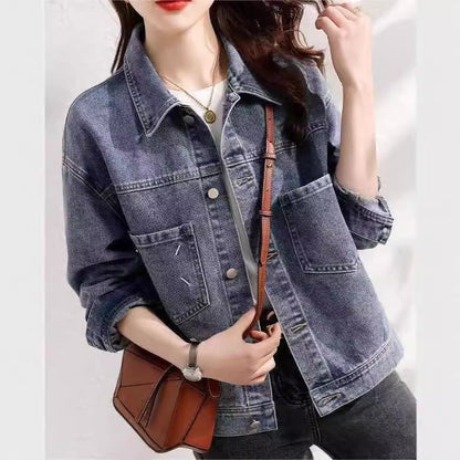 Damen Oversized Jeansjacke Eveloria