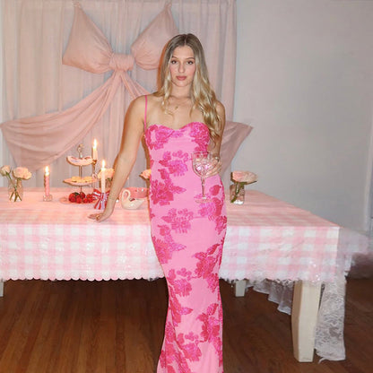 Damen Abendkleid mit floralem Spitzenbesatz Eveloria