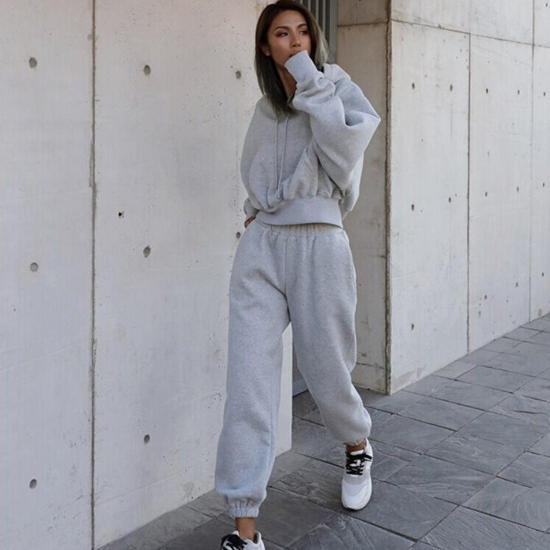 Damen Sportliches Hoodie Jogging Set Eveloria