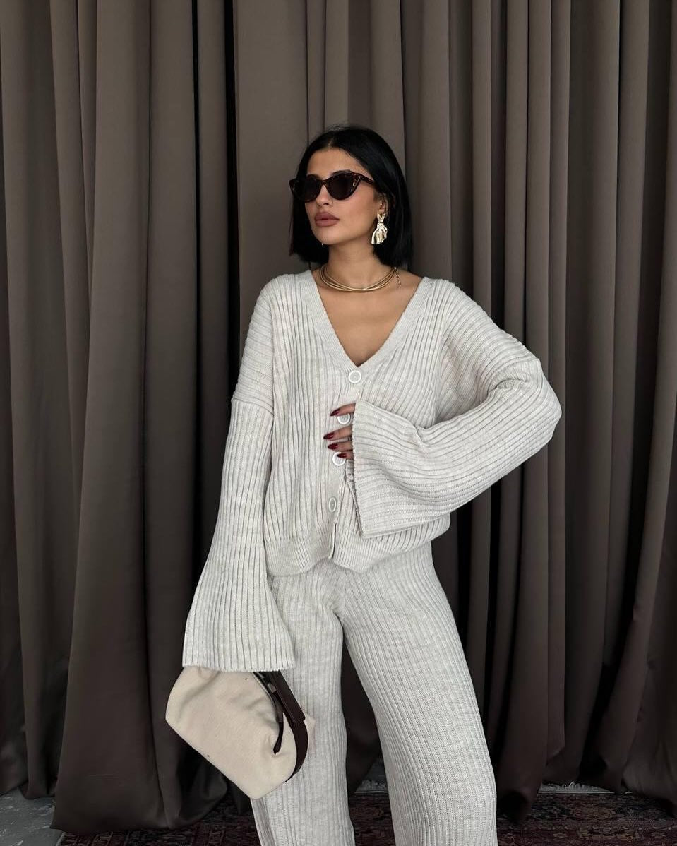 Damen Strickpullover Weite Ärmel Eveloria
