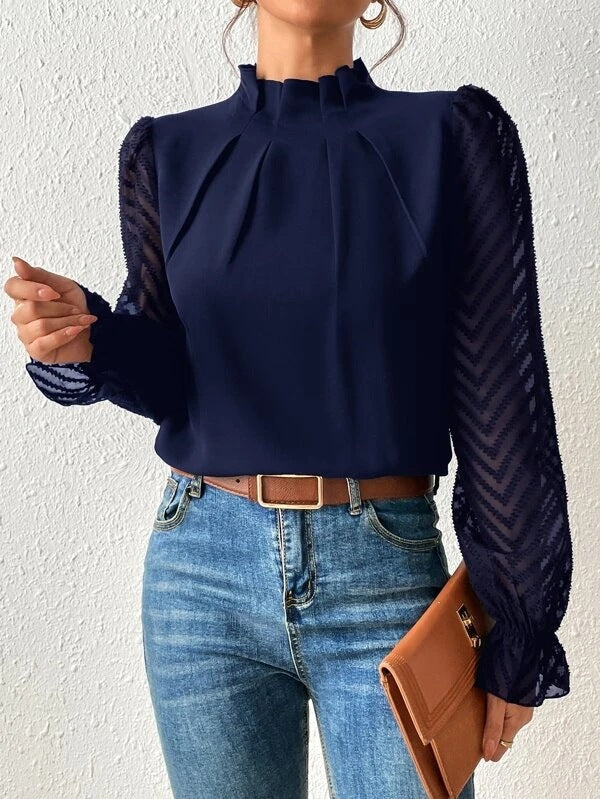 Eveloria Damen Bluse Gemustert