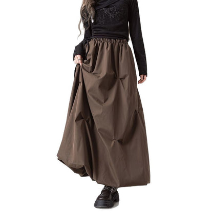 Damen Midirock Weit Modisch Eveloria