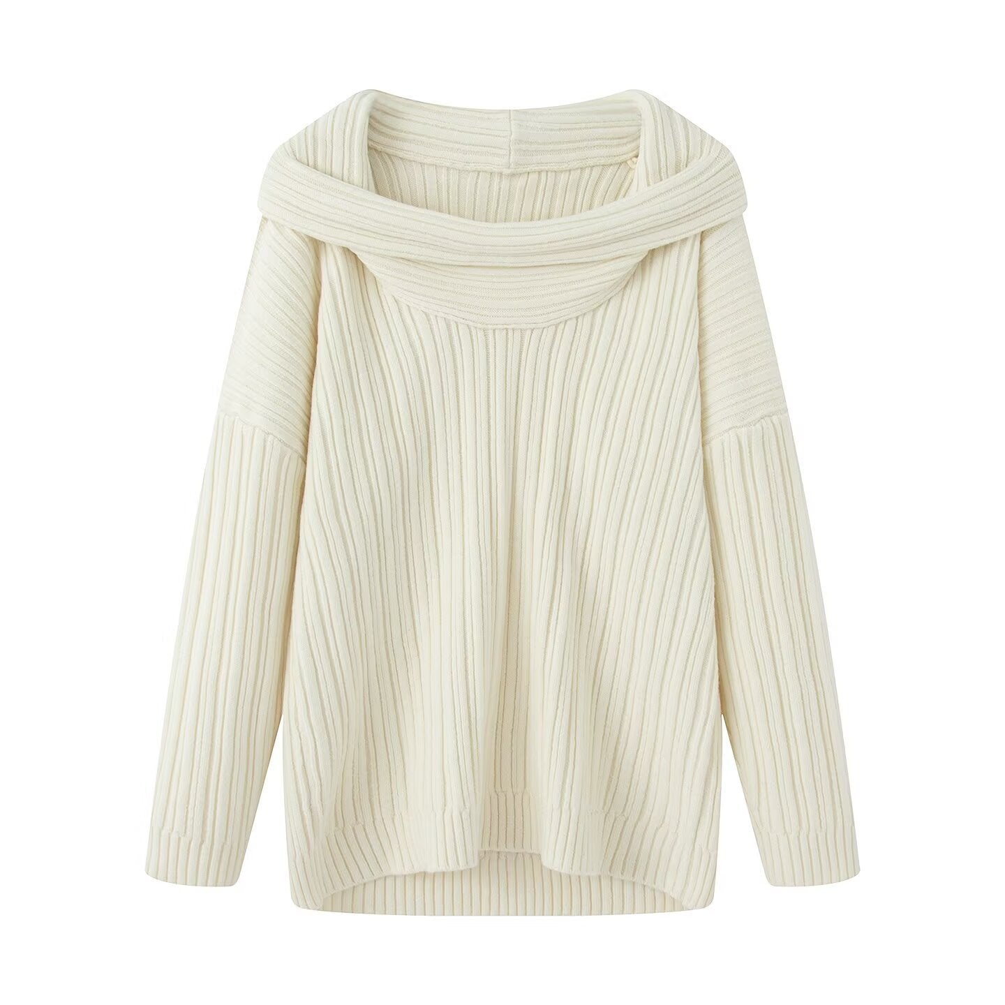 Damen Grobstrickpullover Rollkragen Eveloria