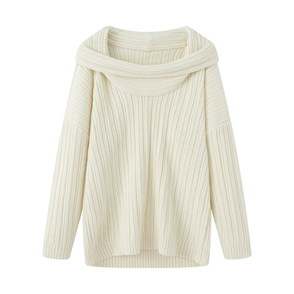 Damen Grobstrickpullover Rollkragen Eveloria