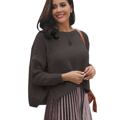 Damen Strickpullover Lässig Modisches Strickmuster Eveloria