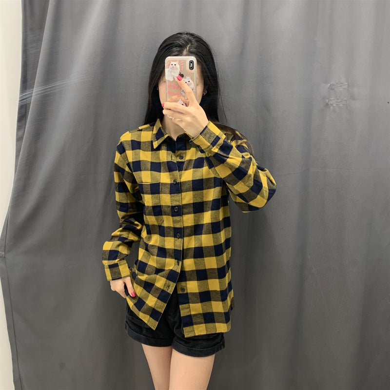 Damen Flanell-Hemdbluse Kariert