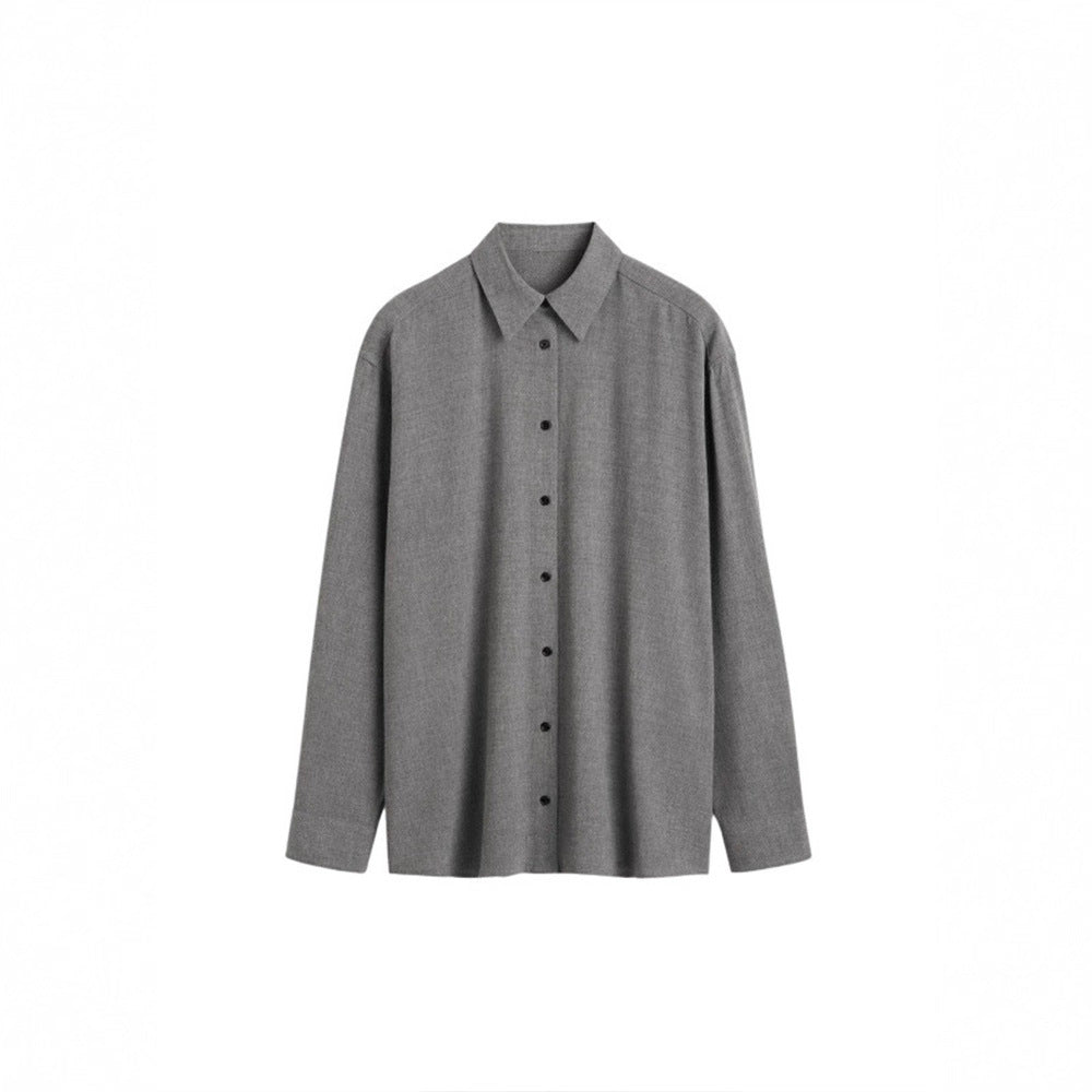 Damen Oversized Hemdbluse Moderner Schnitt Lässig