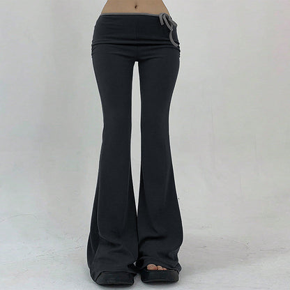 Damen Yoga-Hose Flared elastisch gerippt Eveloria