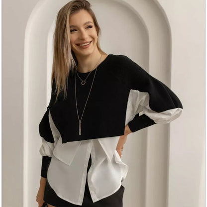 Damen Cropped Pullover Innovativ Eveloria