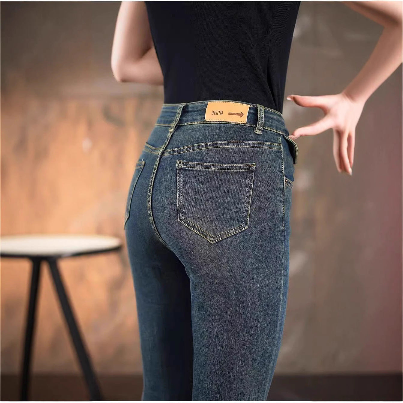 Damen High-Waist Bootcut Jeans Eveloria Elegant